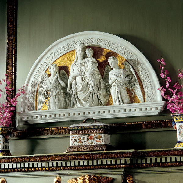 Sculpture Murale Design Toscano "L'Offrande" - Résine Pierre Antique Peinte à La Main - Décoration Originale Pour Intérieur